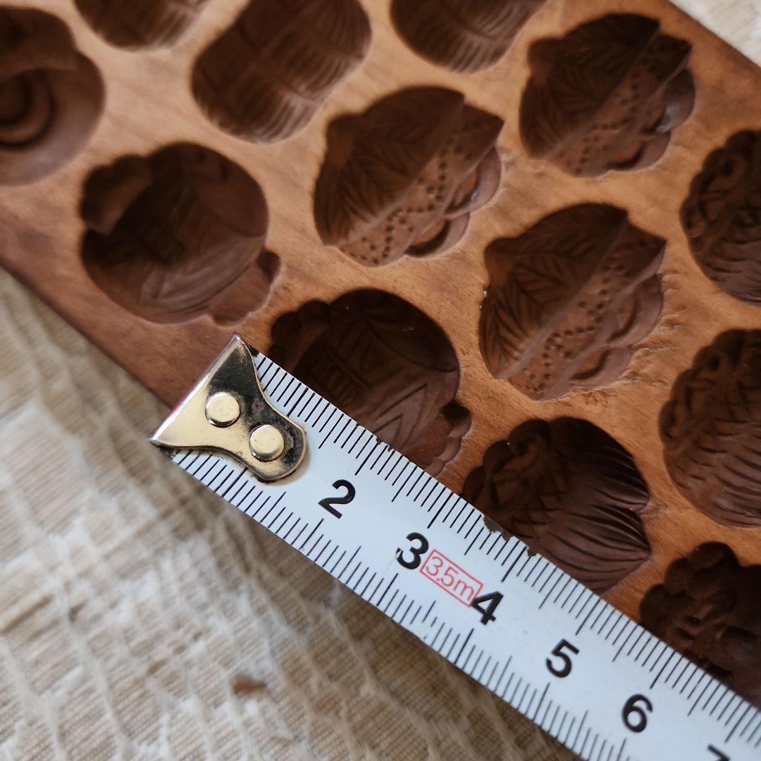 砂*薇様 菓子木型-204　古い 木型 菓子型 和菓子 木製 古道具 古物