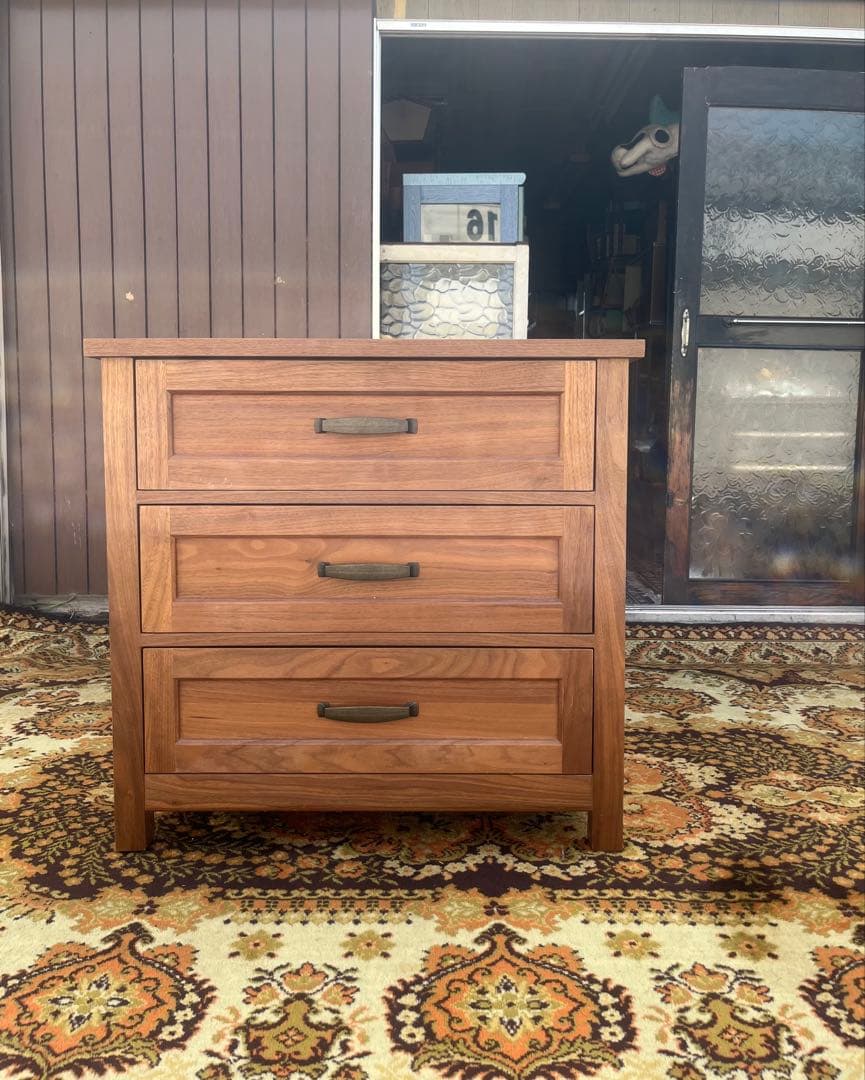 希少 NITORI ニトリ ローチェスト エリル800 ウォールナット