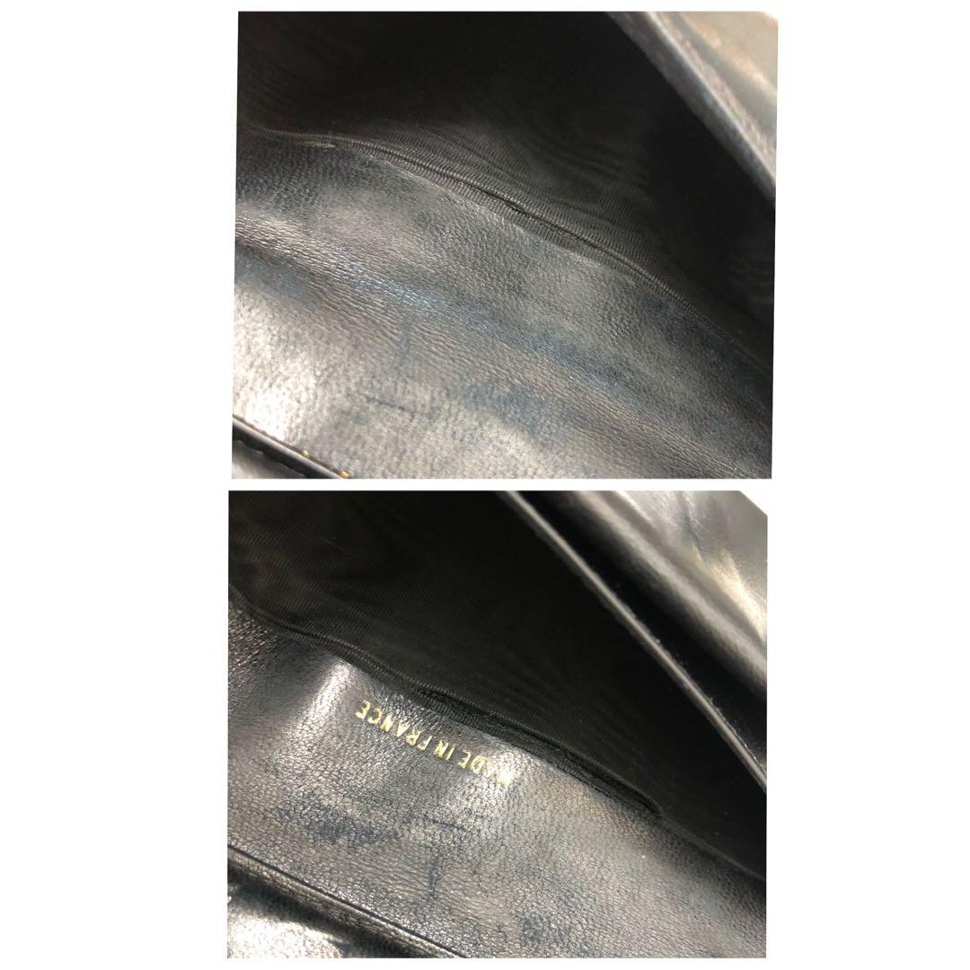 (A012911)CHANEL キャビアスキン 二つ折り がま口 長財布