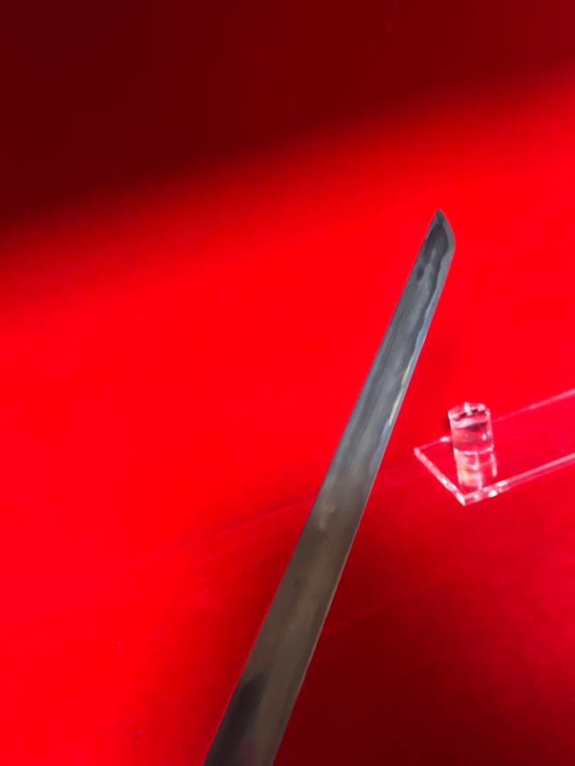 01569 包丁　マグロ包丁　先丸型　玉鋼製　銘有り　刃文綺麗　地肌有り　未使用