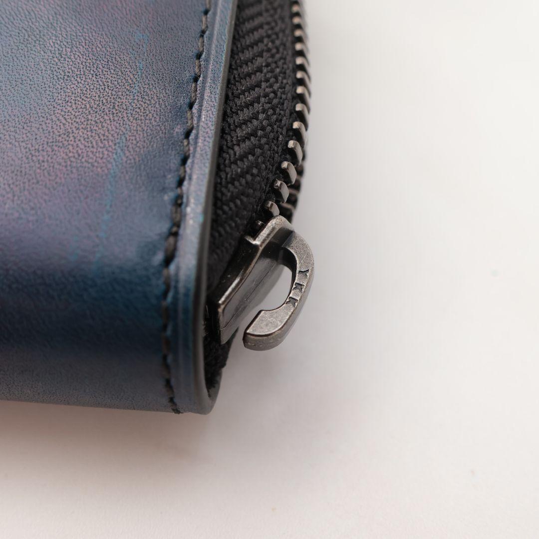 難有り訳あり yuhaku グラデーションブルー 長財布 ユハク 未使用