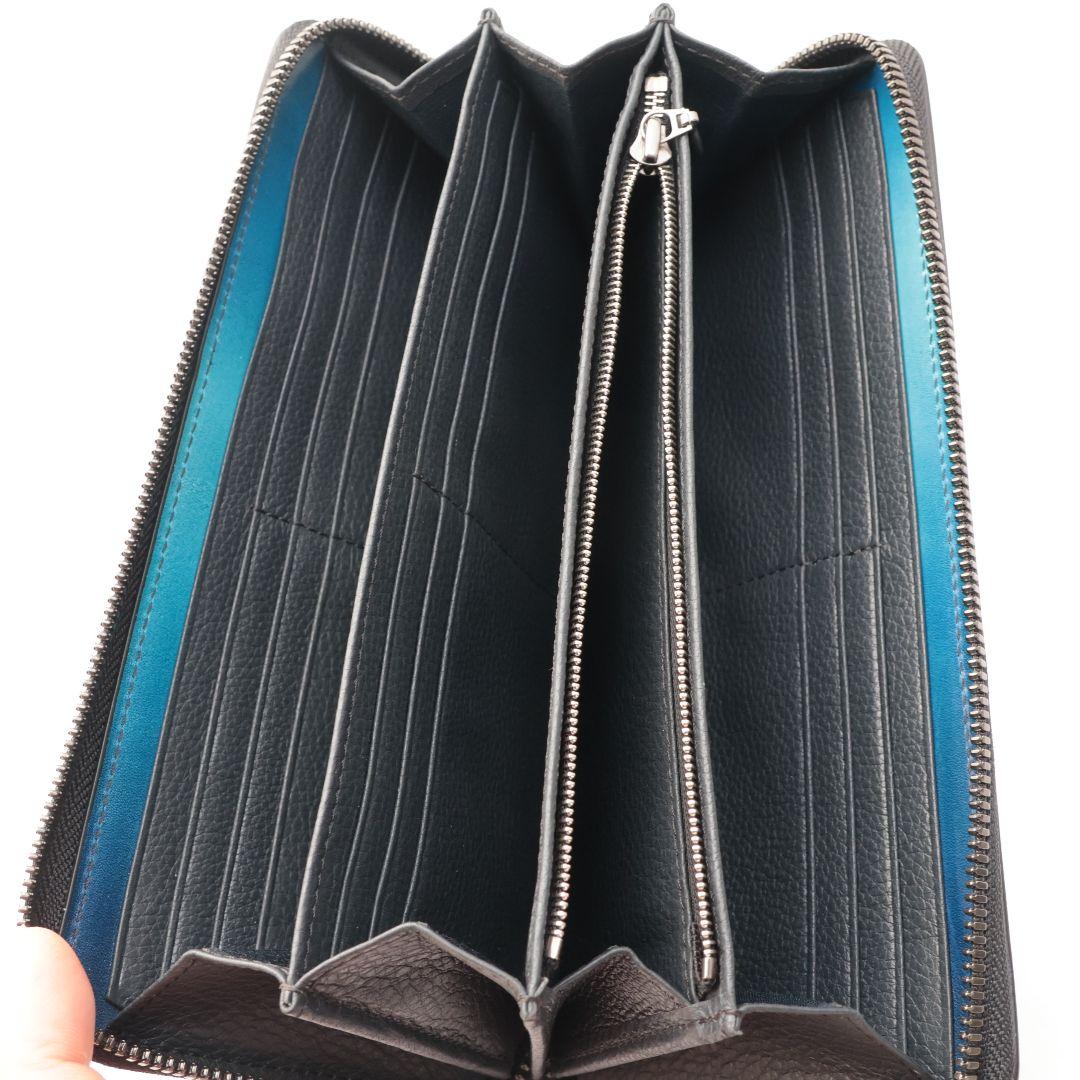 難有り訳あり yuhaku グラデーションブルー 長財布 ユハク 未使用