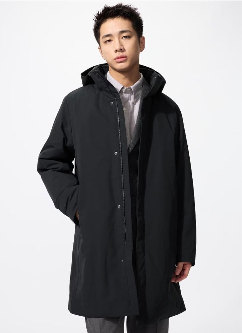 お値下げ！今季メンズ/ユニクロハイブリッドダウンコートXL