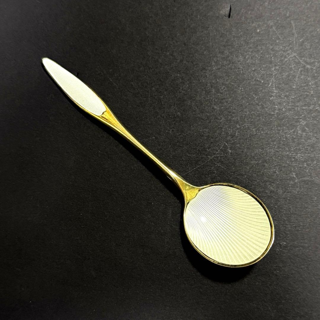 ヴィンテージ デンマーク製Frigast スターリングシルバー エナメルスプーン