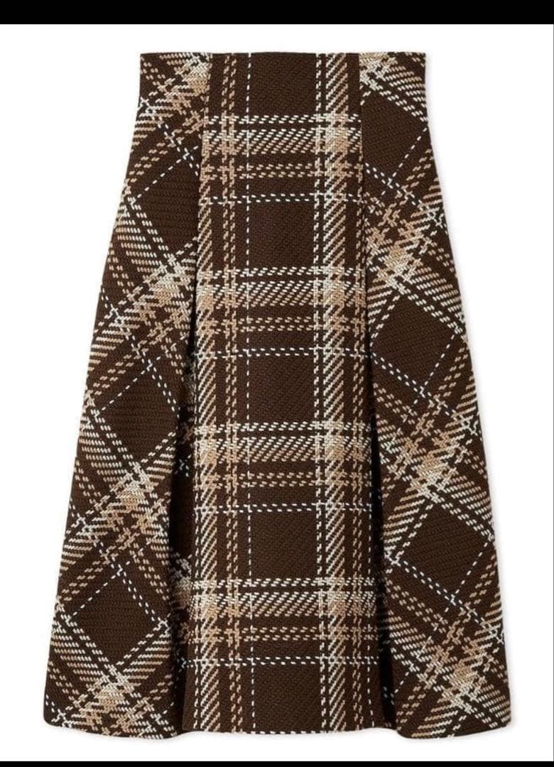 【新品未着用】snidel 2025AW新作 ロービングチェックミドルスカート