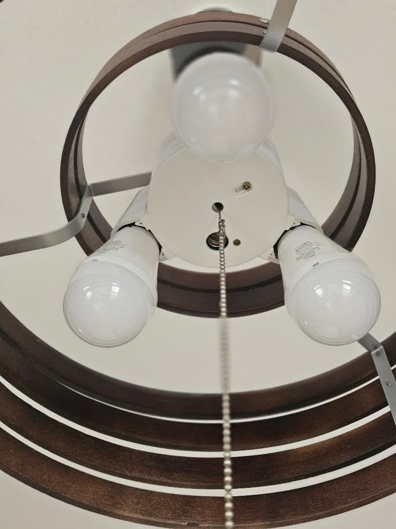 木製スリットデザイン 3灯シーリングライト