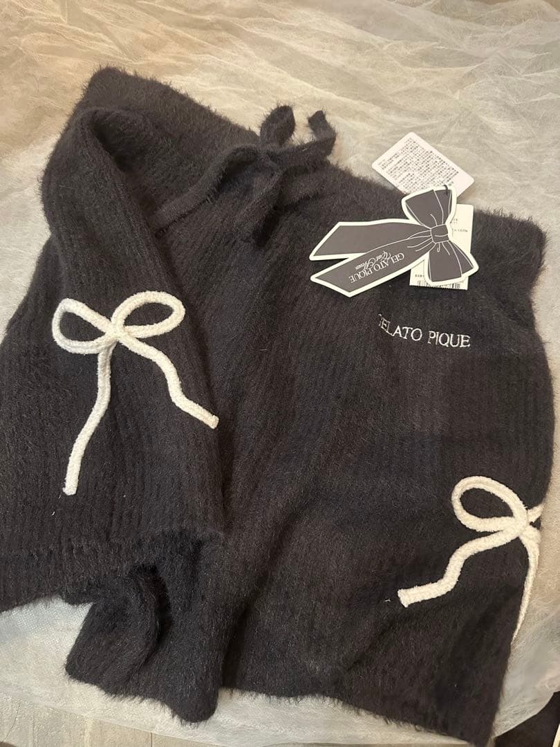 ジェラートピケ　リボンフェザーカーディガン&ショートパンツ　ハロウィン　リボン