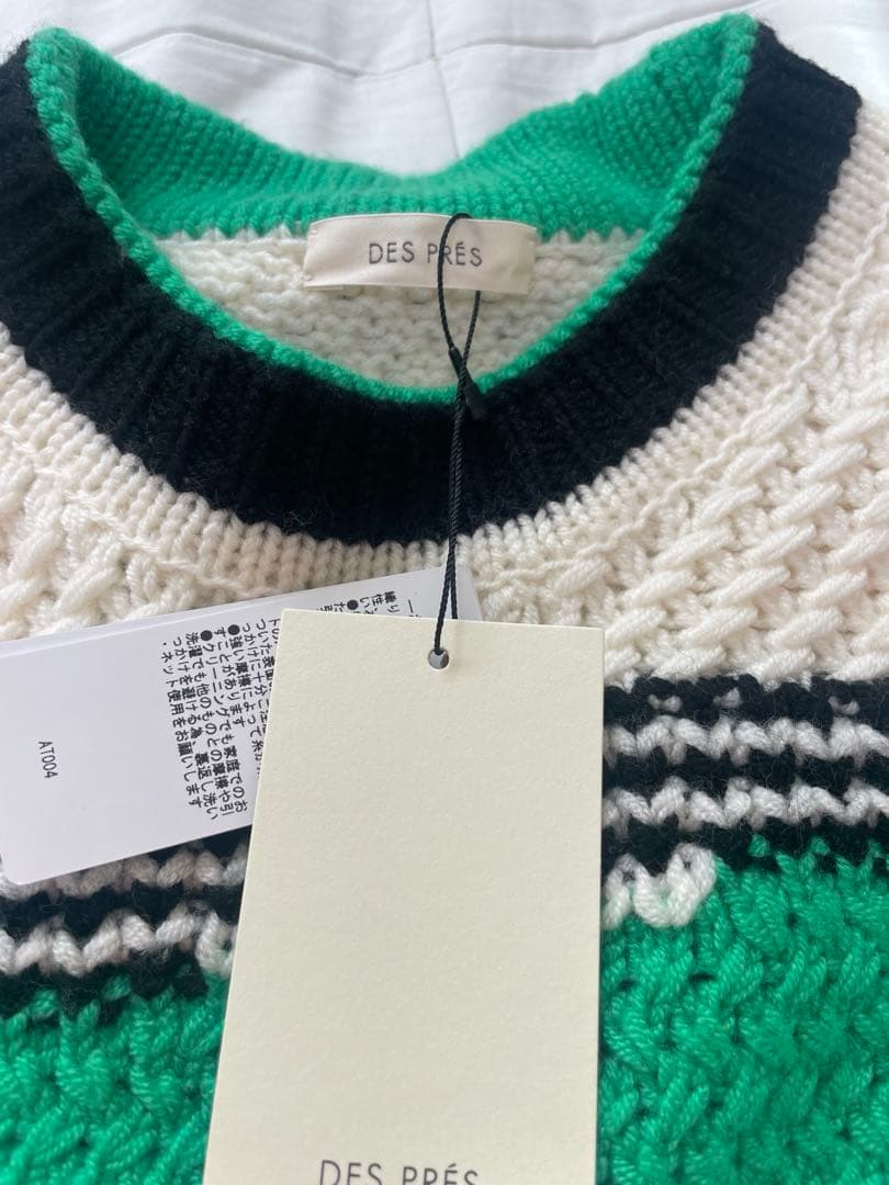 新品　デプレ　ミックスステッチ クルーネックプルオーバーニット　caban