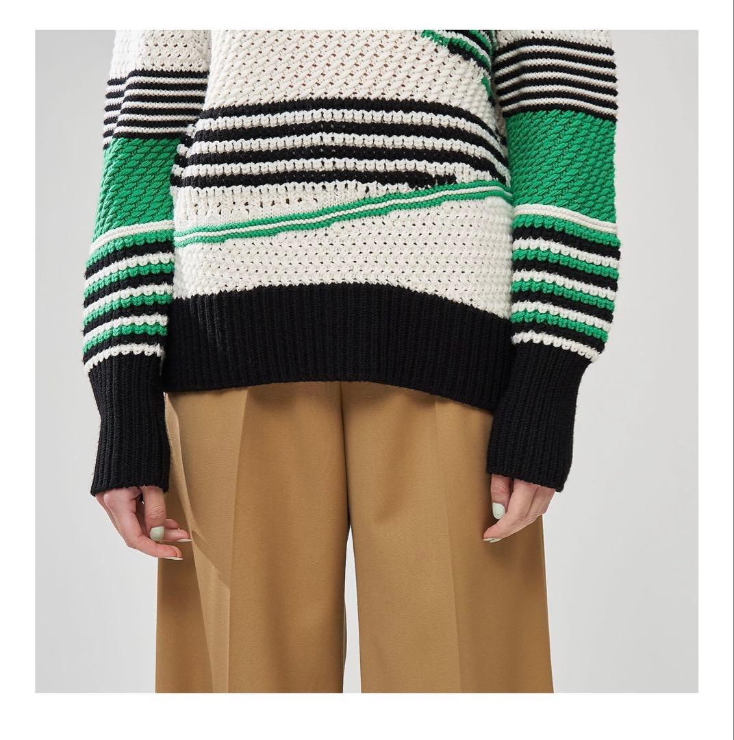 新品　デプレ　ミックスステッチ クルーネックプルオーバーニット　caban