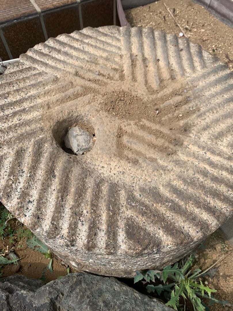 ⑩希少　石臼　2枚　43㎝✖️43㎝　引き取り限定