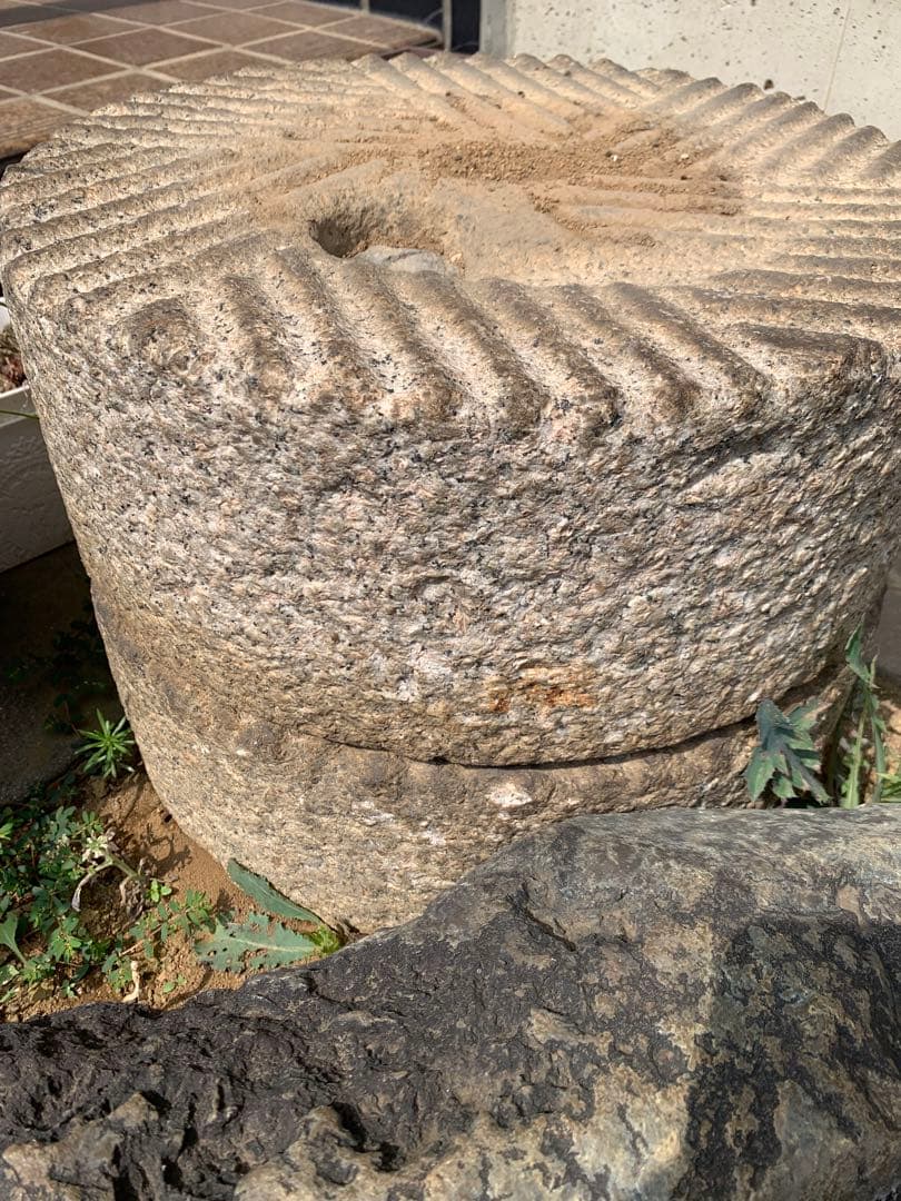 ⑩希少　石臼　2枚　43㎝✖️43㎝　引き取り限定