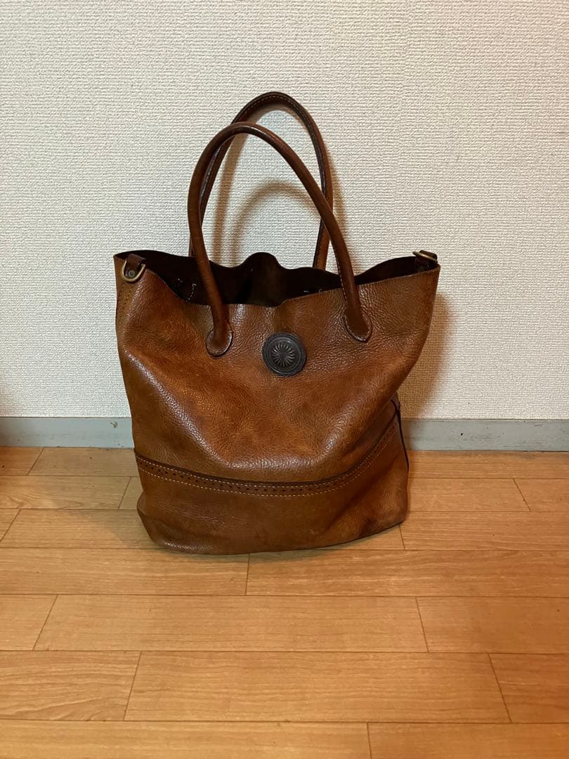 ラッキージョンレザートートバック　RRL ゴローズLUCKYJOHNアットラスト