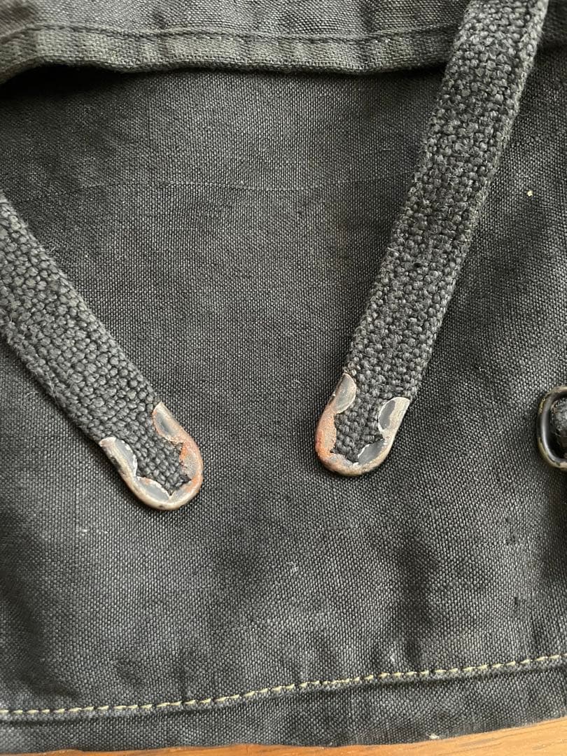 French vintage フランス軍　コットンリネン　ブレッドバック　50s