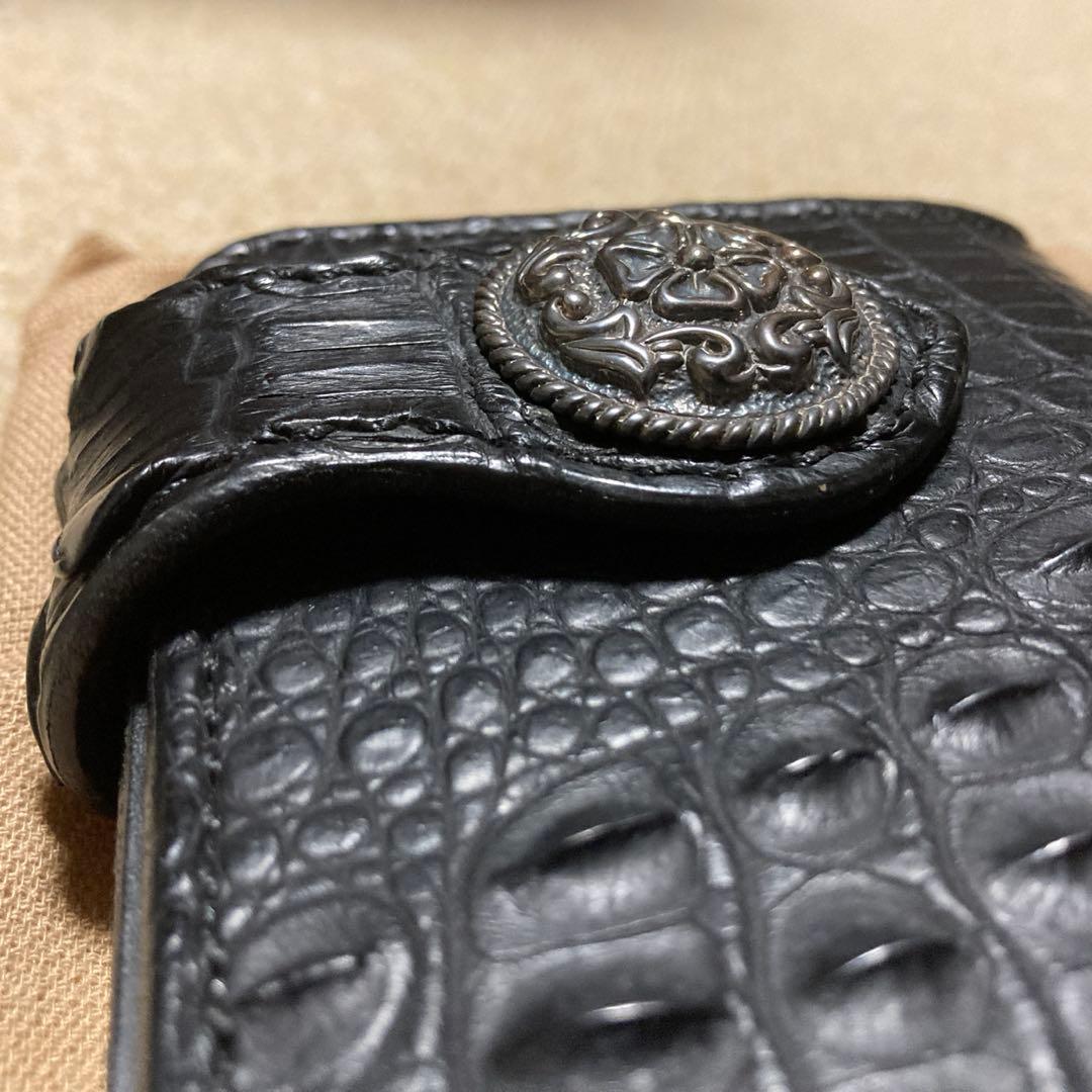【極美品】ファニー製ライダースワレット　長財布　クロコダイル