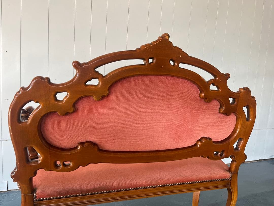 イタリー ソファ ロココ 木製 猫脚 洋風 イタリア