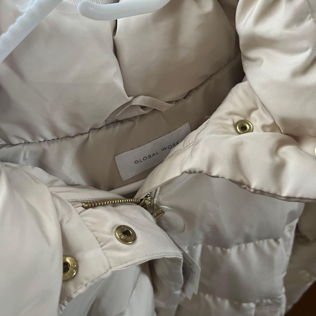 グローバルワーク撥水ダウンジャケットLアイボリー