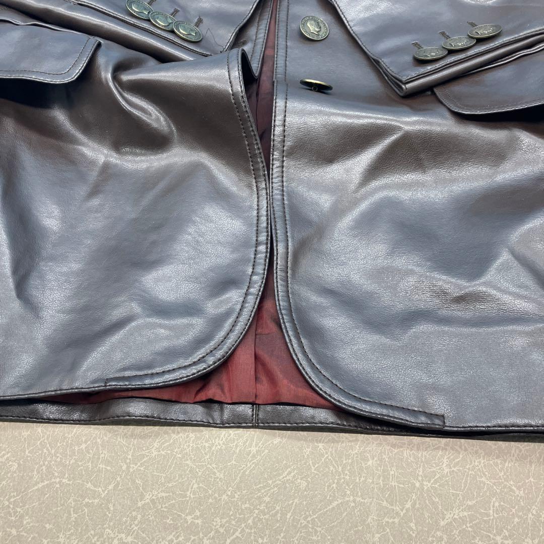 MOSCHINO COUTURE ダークブラウン レザー ジャケット　モスキーノ