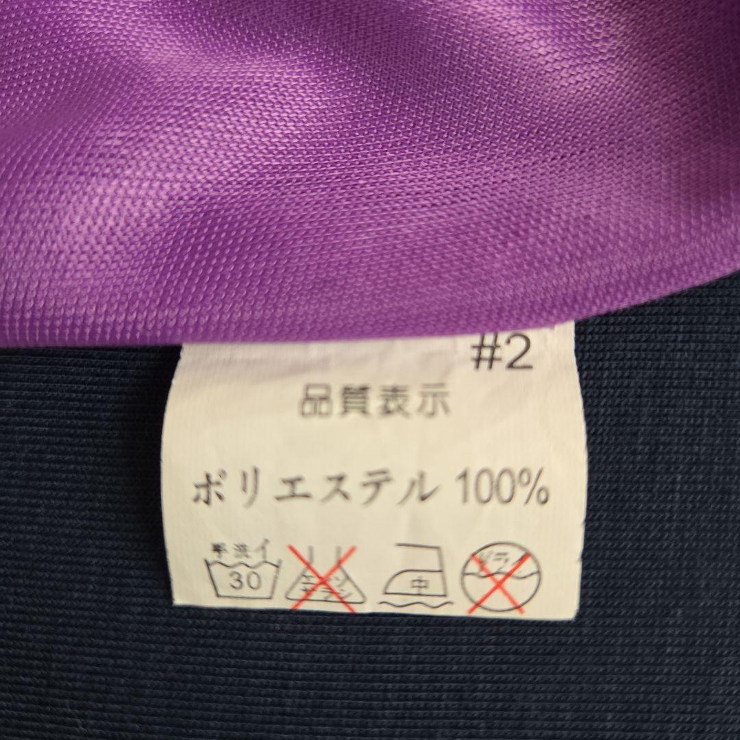 フラメンコドレス 紫と黒の水玉模様
