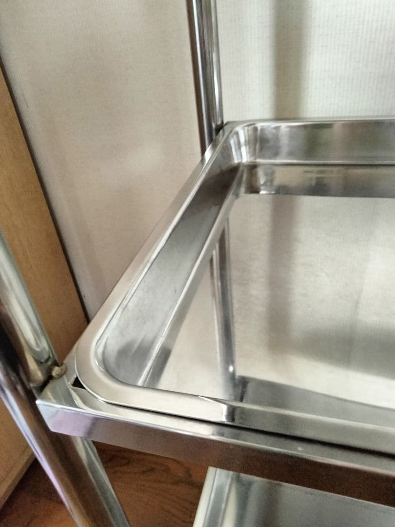 ②鍼灸 ステンレスワゴン ３段 医療用