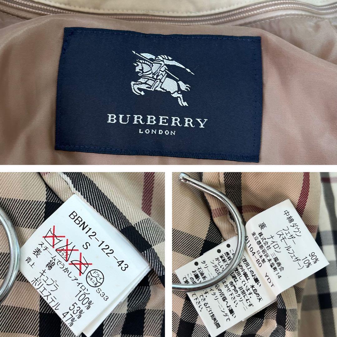 バーバリーロンドン　ダウンライナー　ノバチェック　フードステンカラー　メンズ