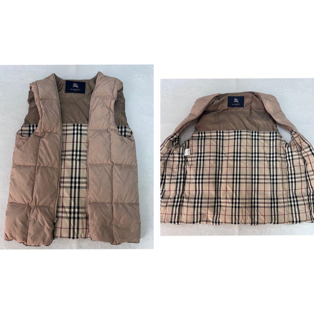 バーバリーロンドン　ダウンライナー　ノバチェック　フードステンカラー　メンズ