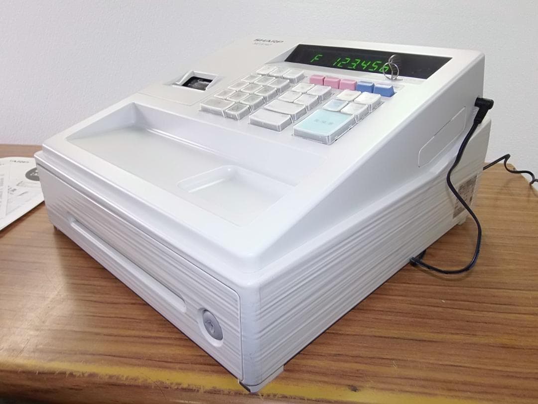 白2/5設定無料横型領収証シャープ８部門インボイスレジスターXE-A147