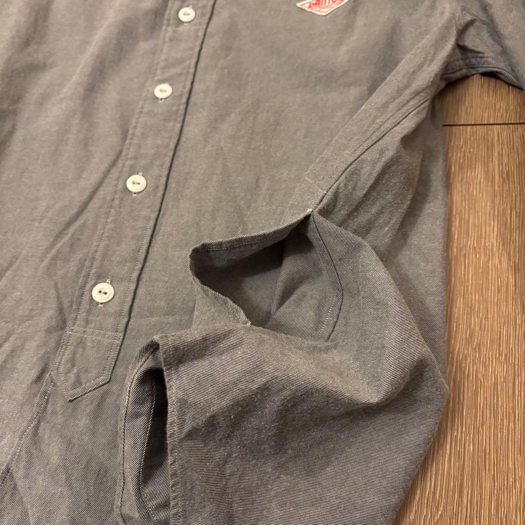 美品　DANTON ダントン　バンドカラーシャツ　長袖シャツ　日本製　定番