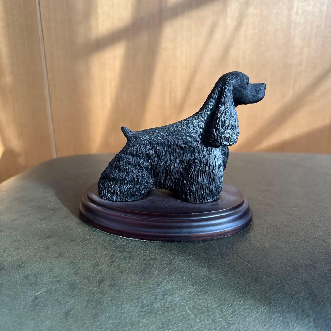 アメリカンコッカースパニエルの置物　ショードッグ　ブラック