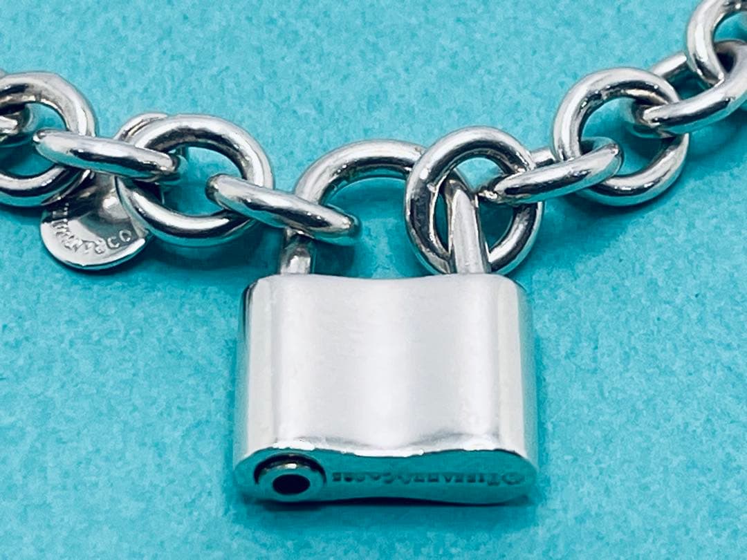 h800 美品　ティファニー　1837 カデナ　ロック　ブレスレット　925