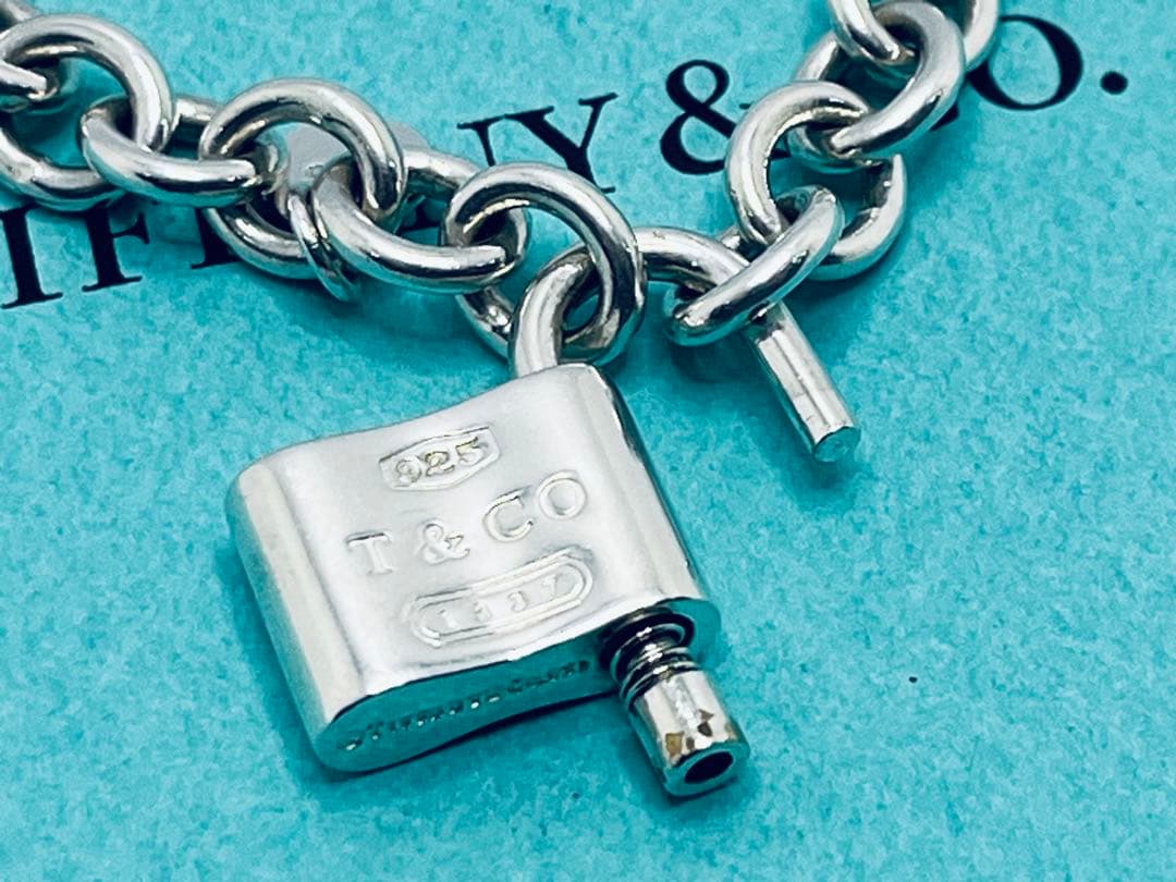 h800 美品　ティファニー　1837 カデナ　ロック　ブレスレット　925