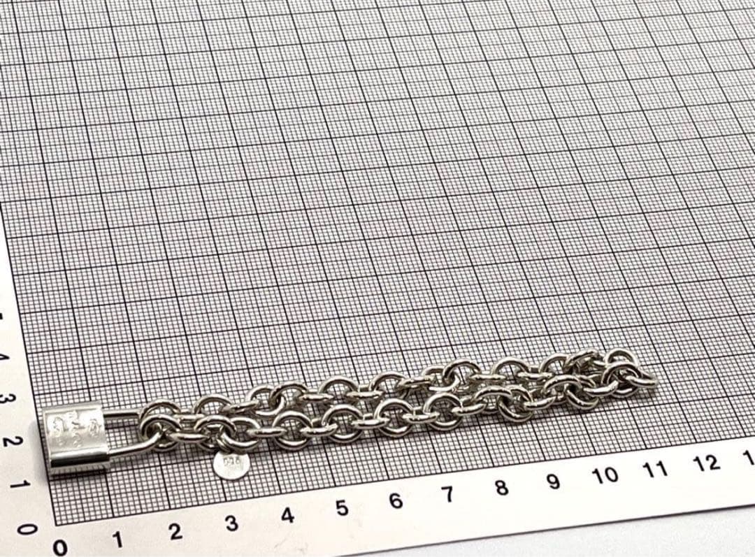h800 美品　ティファニー　1837 カデナ　ロック　ブレスレット　925