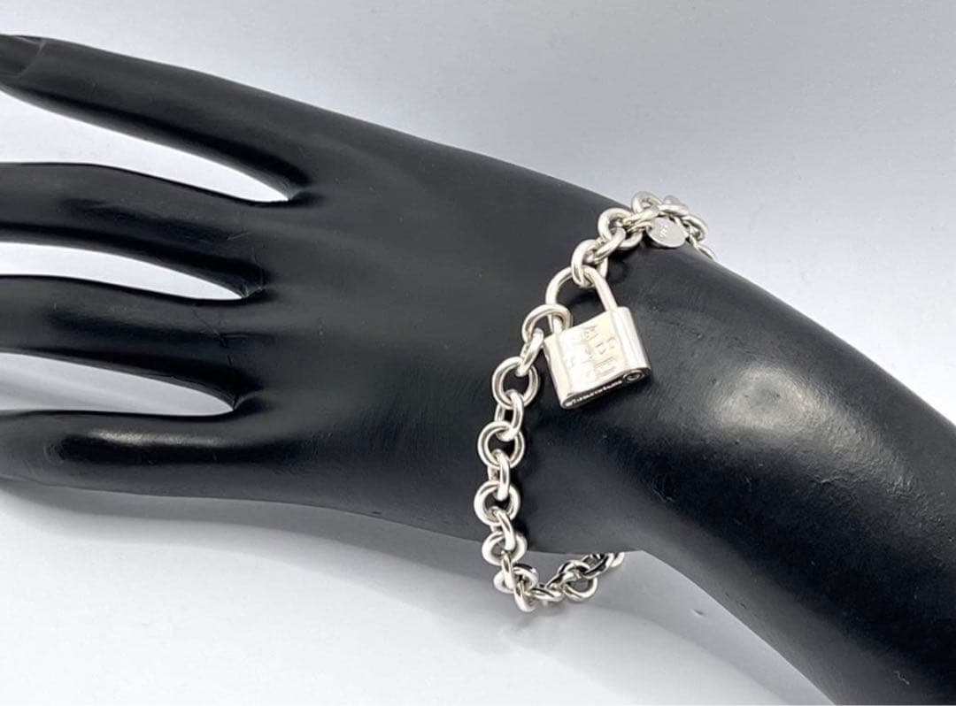h800 美品　ティファニー　1837 カデナ　ロック　ブレスレット　925