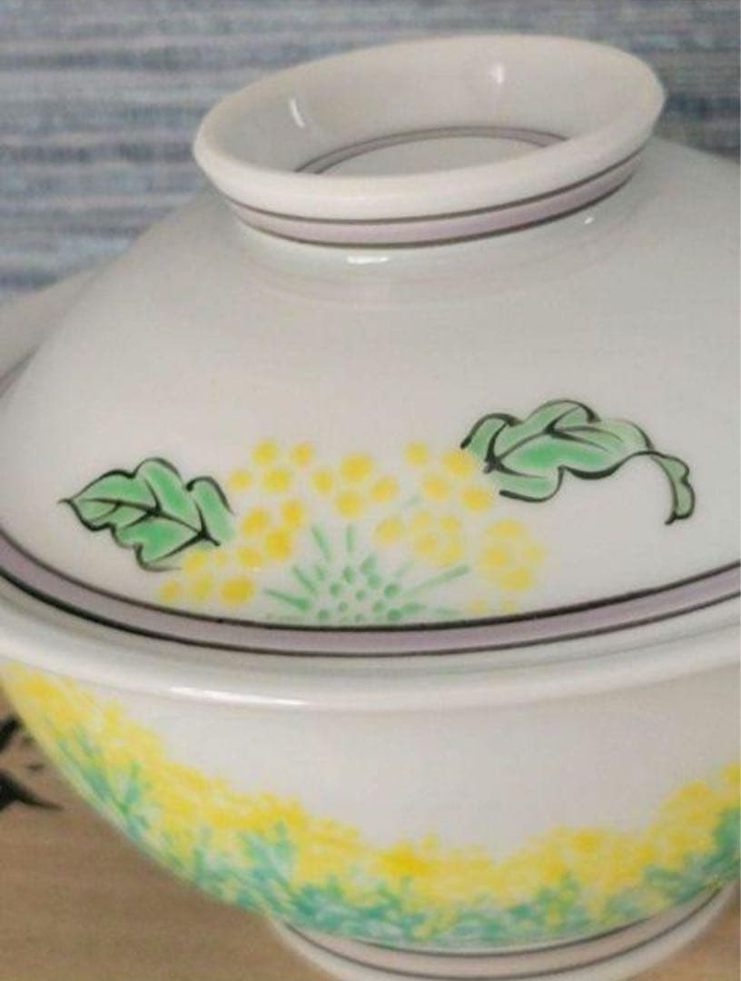 【新品未使用】京焼・清水焼の窯元 叶松谷(道夫)飯椀 蓋物 5客組セット