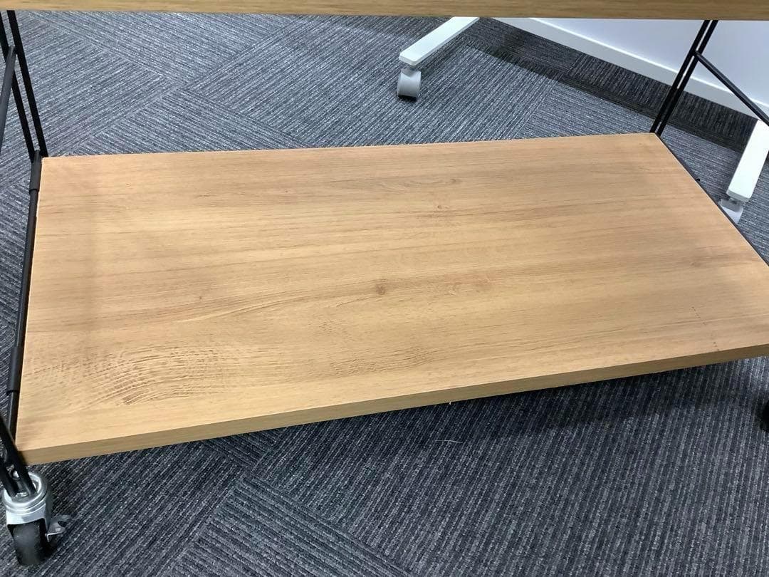 【訳あり格安】山善 ウッドシェルフ5段 キャスター付き MWS-16845