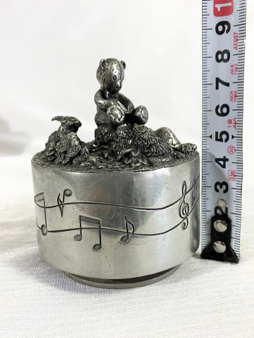 ロイヤル・セランゴール テディベア オルゴール　ピューター製　アンティーク