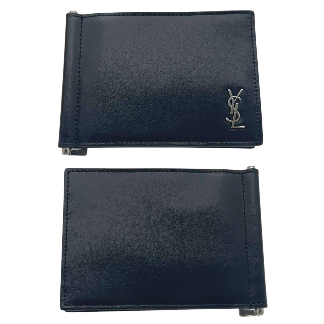 【超極美品】使用感少 サンローラン マネークリップ カサンドラ YSLロゴ