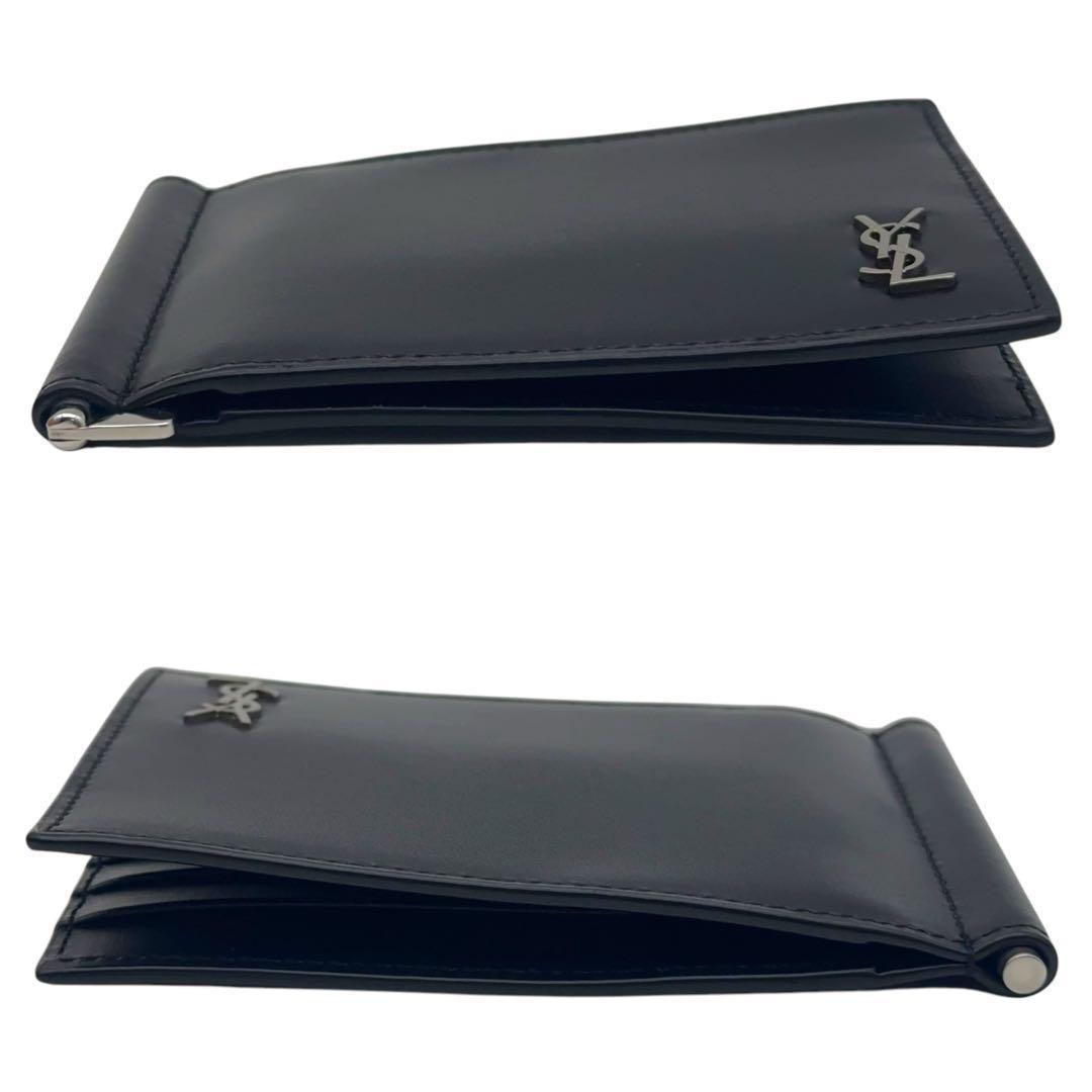 【超極美品】使用感少 サンローラン マネークリップ カサンドラ YSLロゴ