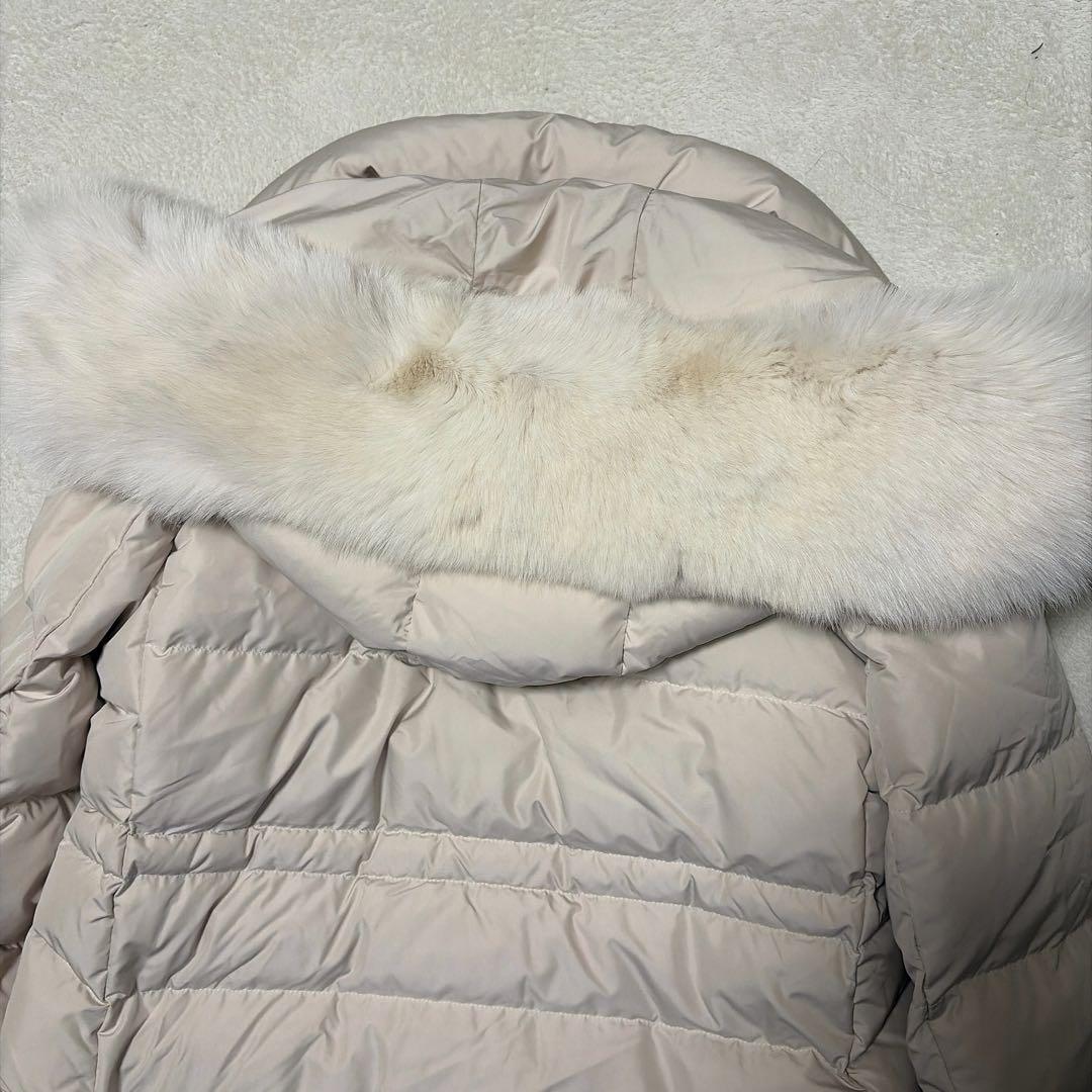 【美品】MICHAA ミシャコリア　ロングダウンジャケット　白　ミンク
