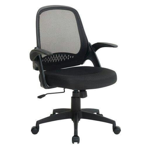 オフィスチェア メッシュ パソコンチェア デスクチェア 分厚い座面 跳ね上げO