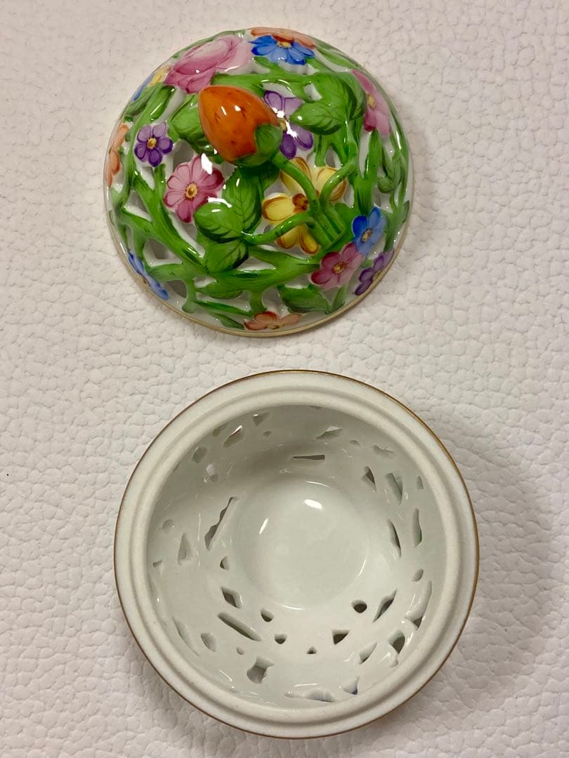 【未使用】ヘレンド　透かしボンボン入れ　スモール