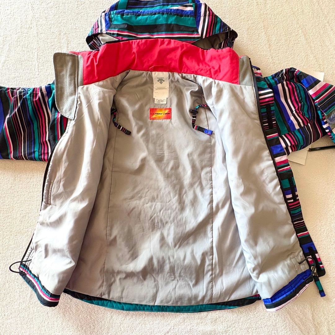 140 デサント　スキー　スノーボード　上下セット　ブルー　ブラック　ボーダー