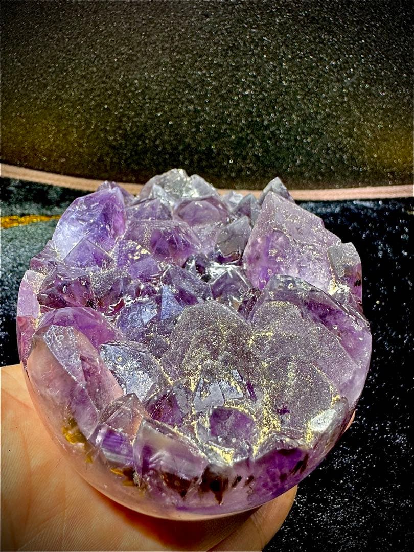 激レア ウルグアイ 帝王 紫水晶 シュガー アメジスト2回目結晶 卵