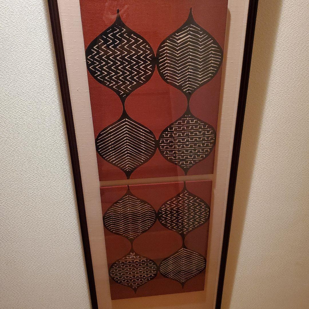 額縁と布地(帆布のような布)