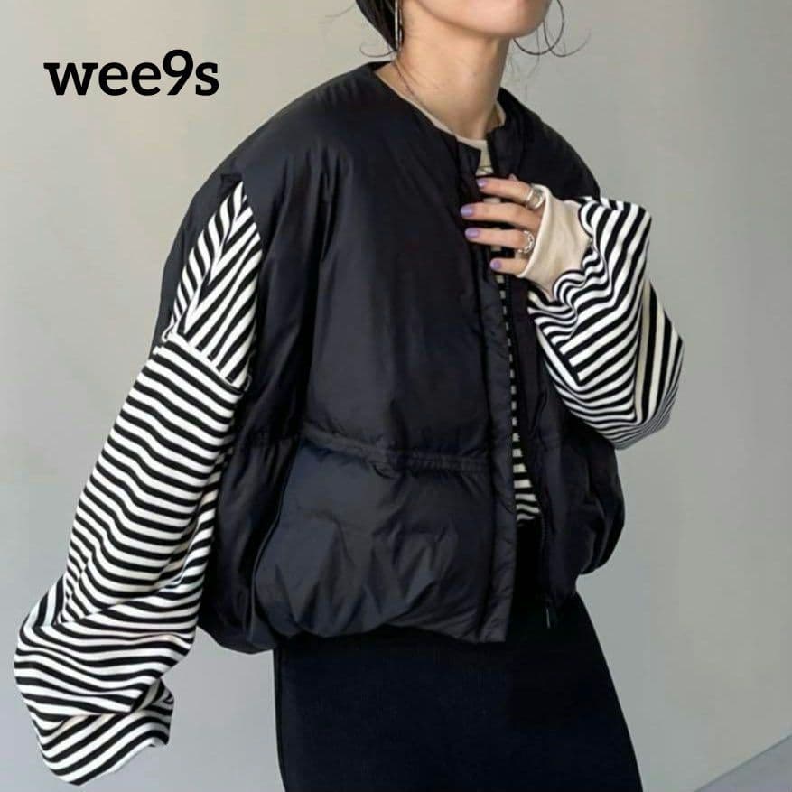 完売品・美品☆wee9s　エッグショートダウンベスト　黒　ダック