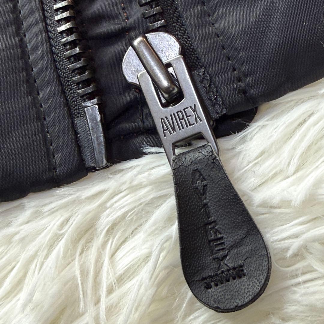 美品 AVIREX MA-1 アリューシャンタイガー 牛革ワッペン Mトップガン