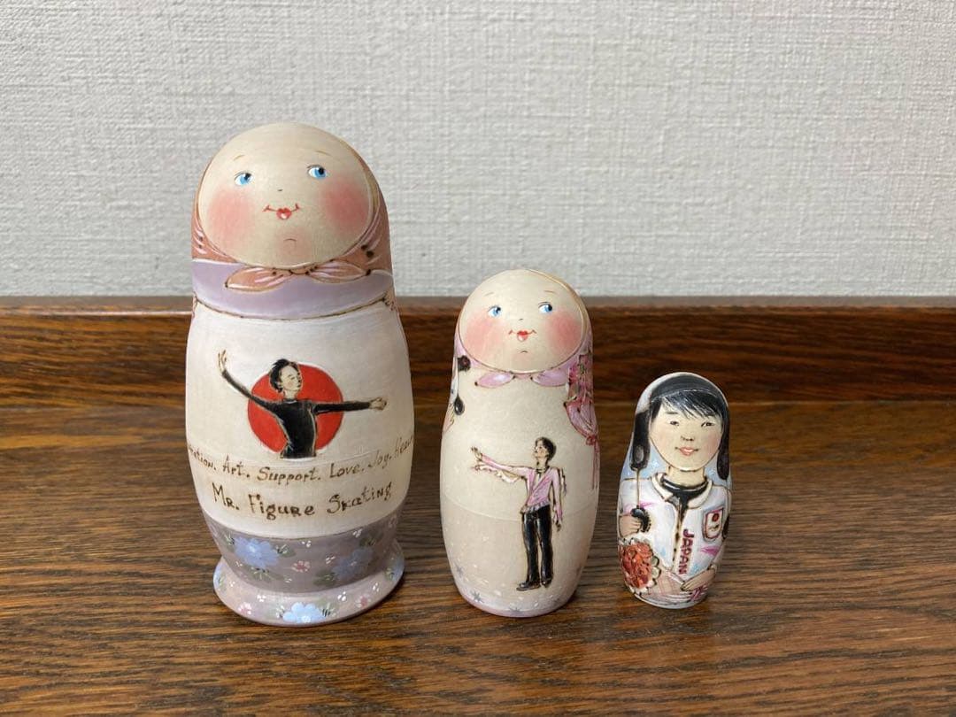 【みぃ】北京オリンピック羽生結弦マトリョーカ&青のサンタ起き上がりこぼし♪