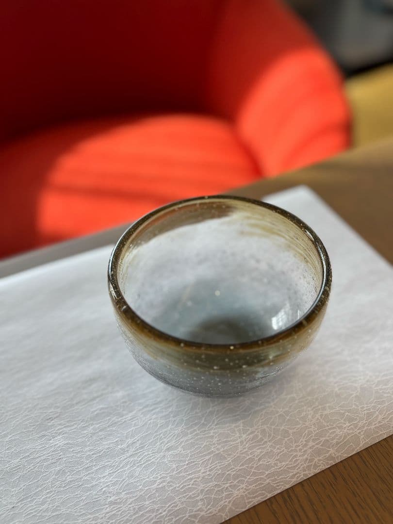 グラデーションガラスボウル　吹きガラス　宙吹き