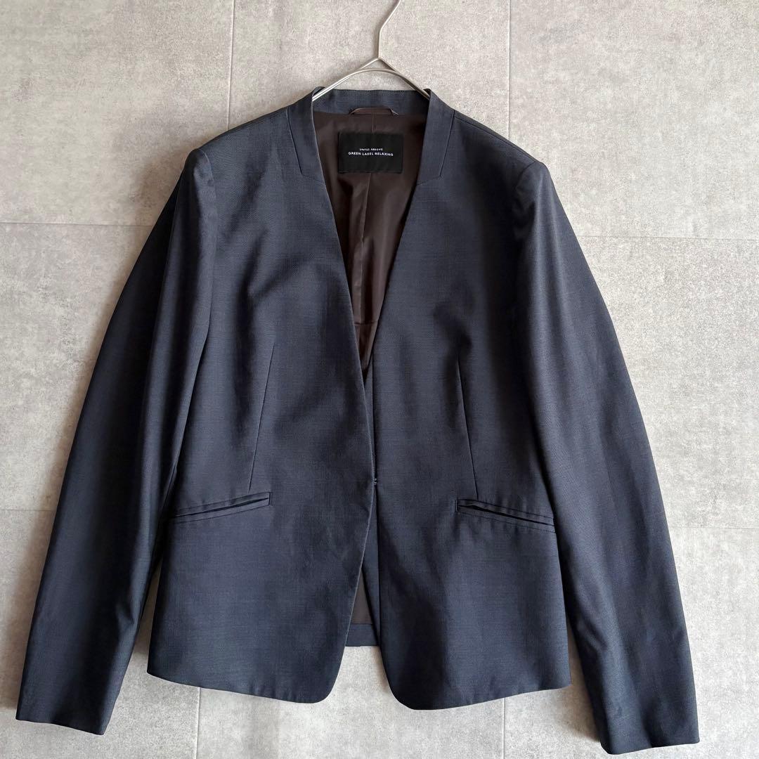 人気✨グリーンレーベルリラクシング カチリラ パンツスーツ ネイビー 38