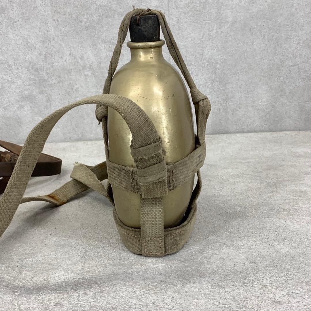 【Cy'shops】旧日本軍将校鞄 星印 水筒 当時物 時代物