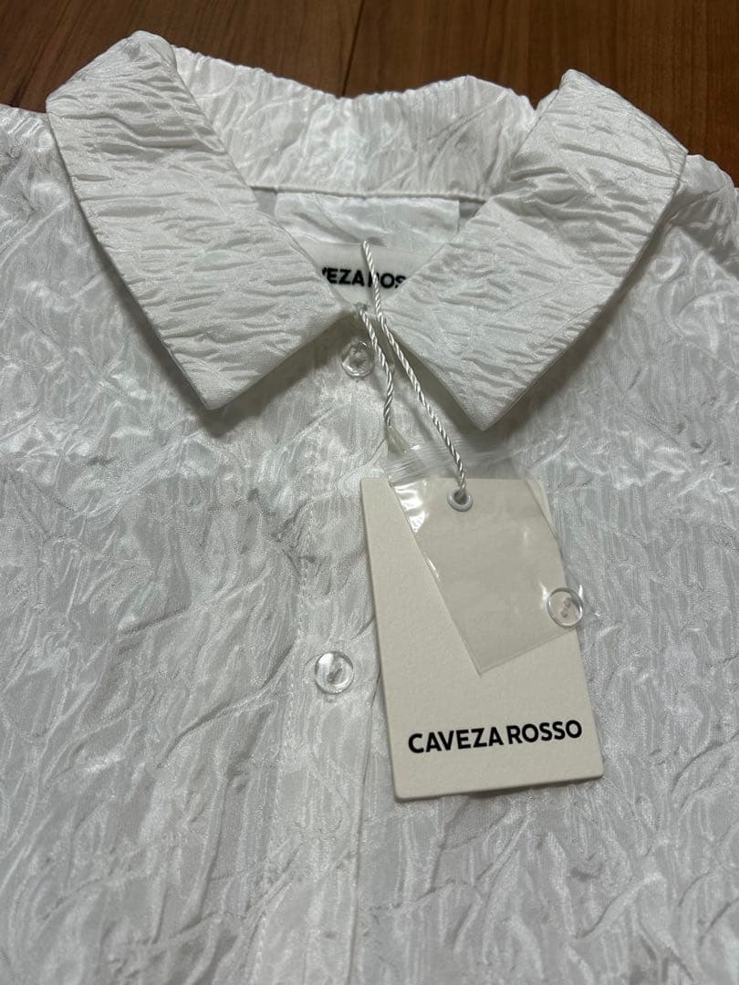 カベサロッソ✴︎ ジャガードタックスリーブブラウス✴︎ ホワイト